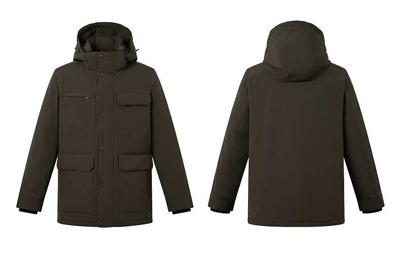 HAZZYS Men's Winter PHIZ Series Multi-Pocket [Three-Proof] Loose Down Jacket ASFZU0CDI02 4